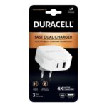 Φορτιστής Ταξιδίου Ταχείας Φόρτισης Duracell PD 30W με Έξοδο USB A & Έξοδο USB C Λευκό