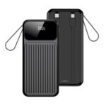 Φορτιστής Ανάγκης Maxlife MXPB-06 PD 22.5W 10000 mAh με Καλώδια USB C & Lightning Μαύρο