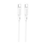 Καλώδιο Σύνδεσης USB 2.0 Foneng X120 Silicone USB C σε USB C 100W 1m Λευκό