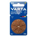 Μπαταρία Ακουστικών Βαρηκοΐας Varta 312 (6 τεμ.)