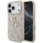 Θήκη PU Guess Apple iPhone 17 Pro Hardcase Big Logo 4G Ροζ