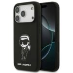 Θήκη Σιλικόνης Karl Lagerfeld Apple iPhone 17 Pro Sketch & Logo Karl Μαύρο