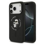 Θήκη Σιλικόνης Karl Lagerfeld Magsafe Apple iPhone 17 Pro Max Ring Karl & Choupette Μαύρο