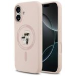 Θήκη Σιλικόνης Karl Lagerfeld Magsafe Apple iPhone 17 Ring Karl & Choupette Ροζ