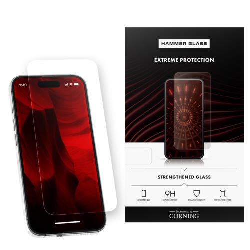 Tempered Glass Hammer Glass Apple iPhone 16 Pro Corning (1 τεμ.)