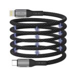 Καλώδιο Σύνδεσης USB 2.0 Maxlife MXUC-11 Magnetic Nylon USB C σε Lightning 27W 1m Μαύρο