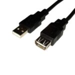 Καλώδιο Προέκτασης Σύνδεσης Male USB/ Female USB 10W 1m Μαύρο (Ασυσκεύαστο)