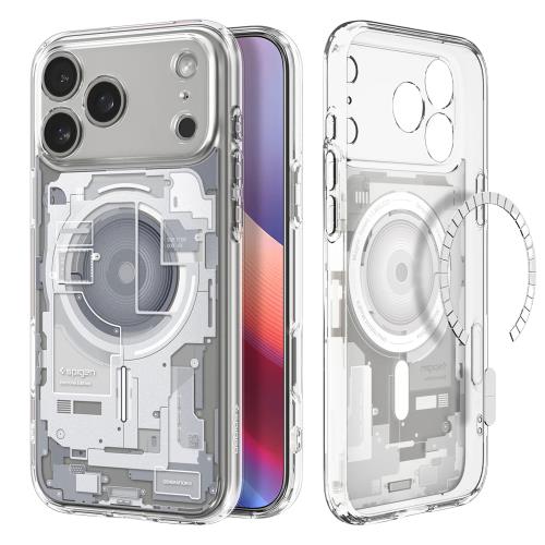 21f6e8569c8649b39e01e55de488caf3_500.jpg Θήκη TPU & PC Spigen Ultra Hybrid Mag Magsafe Apple iPhone 17 Pro Zero One Λευκό - Image 1