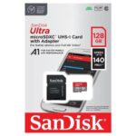 Κάρτα μνήμης Micro SDXC C10 UHS-I SanDisk Ultra 140MB/s 128GB + 1 ADP