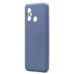 Θήκη Liquid Silicon inos Xiaomi Redmi 12C L-Cover Ματ Γκρι-Μπλε