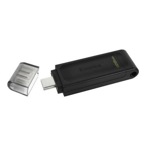 743bdd58f3c64d0b806fa305de99034d_500.jpg USB 3.2 Flash Disk Kingston DT70 USB C 128GB Μαύρο - Image 1