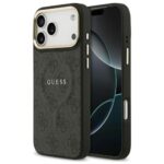 Θήκη PU Guess MagSafe Apple iPhone 17 Pro Max Hardcase Classic 4G Μαύρο