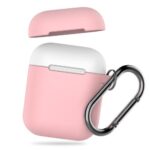 Θήκη Σιλικόνης AhaStyle PT46 Apple AirPods Tone με Γάντζο Ροζ-Λευκό