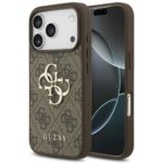 Θήκη PU Guess Apple iPhone 17 Pro Hardcase Big Logo 4G Καφέ