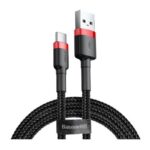 Καλώδιο Σύνδεσης USB 2.0 Baseus Cafule USB A σε USB C 15W 3A 1m Μαύρο-Κόκκινο