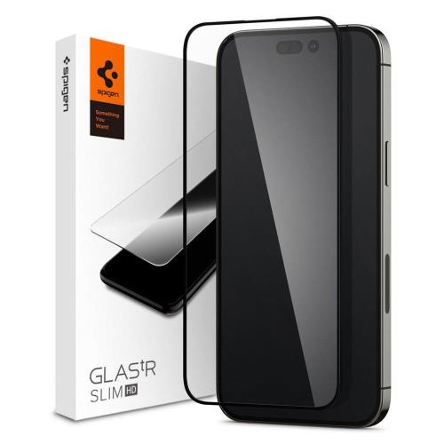 ff2b4c2603ba47e49b8e9eac358f03e2_500.jpg Tempered Glass Full Face Spigen Glas.tR Slim HD FC Apple iPhone 14 Pro Μαύρο (1 τεμ.) - Image 1