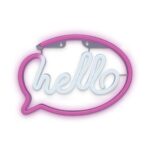 Neon LED Forever Light FLNE15 HELLO (USB/Μπαταρίας & On/Off) Ροζ - Λευκό