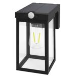 Ηλιακό Φωτιστικό Εξ. Χώρου LED GSC Sorso Bulkhead 2W 120lm με Αισθητήρα Κίνησης & Νυκτός Μαύρο
