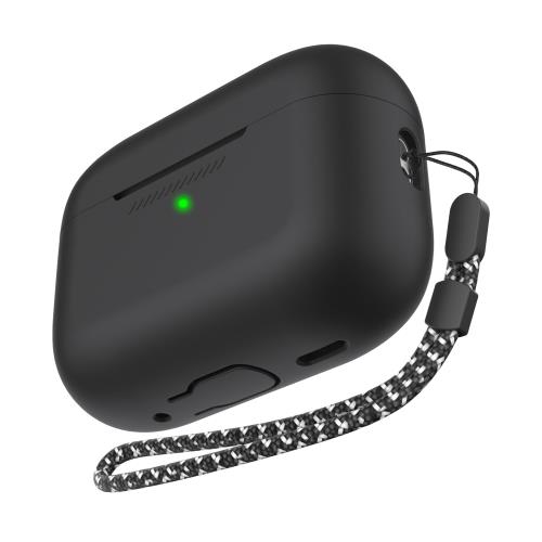 Θήκη Σιλικόνης AhaStyle PT187-2-C Apple AirPods Pro 2 (2022) Μαύρο