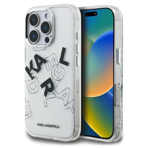 Θήκη TPU Karl Lagerfeld Apple iPhone 16 Pro Max IML Metal Sketched Graphic Logo Διάφανο