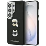 Θήκη TPU Karl Lagerfeld Samsung Galaxy S26 Ultra Wrapped Leather Saffiano with K&C Head Pin Μαύρο