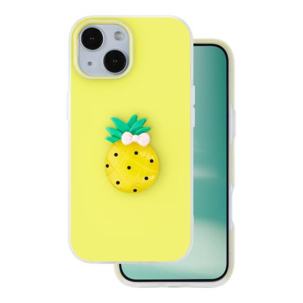 Θήκη TPU & PC inos Apple iPhone 15 Fresh Pop Pineapple Κίτρινο