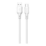 Καλώδιο Σύνδεσης USB 2.0 Devia EC629 USB A σε USB C 2.4A Silicone Pro3 1m Λευκό
