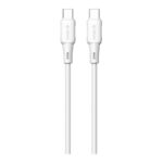 Καλώδιο Σύνδεσης USB 2.0 Devia EC632 USB C σε USB C 3A 60W Silicone Pro3 1m Λευκό