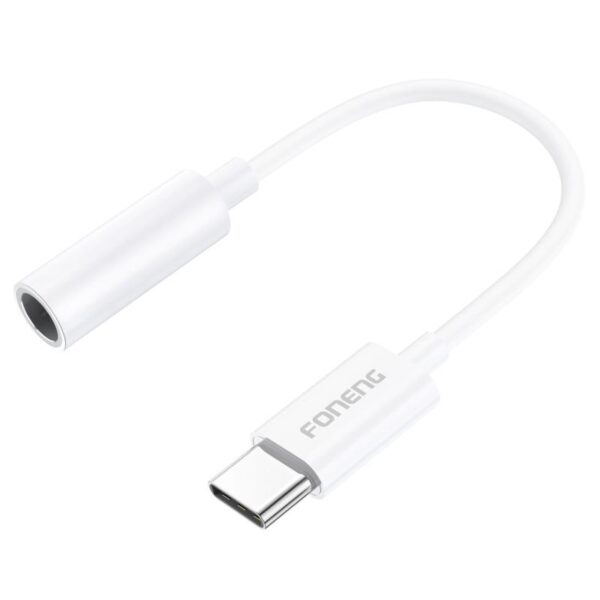 Αντάπτορας Foneng BM21 3.5mm Θηλυκό σε USB C Αρσενικό 0.1m Λευκό