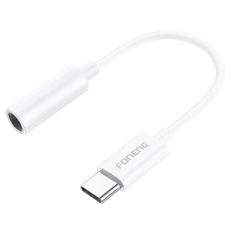 a4f136da80f540c3ad502a66b9c6df1f_original.jpg Αντάπτορας Foneng BM21 3.5mm Θηλυκό σε USB C Αρσενικό 0.1m Λευκό