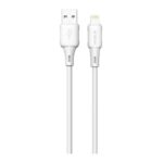 Καλώδιο Σύνδεσης USB 2.0 Devia EC630 USB A σε Lightning 2.4A Silicone Pro3 1m Λευκό