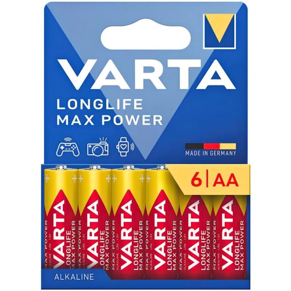 Μπαταρία Alkaline Varta Longlife Max Power AA LR06 Plastic Free (6 τεμ.)