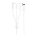 Καλώδιο Σύνδεσης USB 2.0 Foneng XS01 3in1 USB A σε Micro USB & USB C & Lightning 3A 15W 1.2m Λευκό