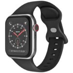Λουράκι Σιλικόνης για Apple Watch 42/ 44/ 45/ 46/ 49mm Μαύρο (Ασυσκεύαστο)
