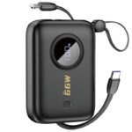 Φορτιστής Ανάγκης Dudao K14 22.5W 10000mAh PD με 2 Ενσωματωμένα Καλώδια Μαύρο