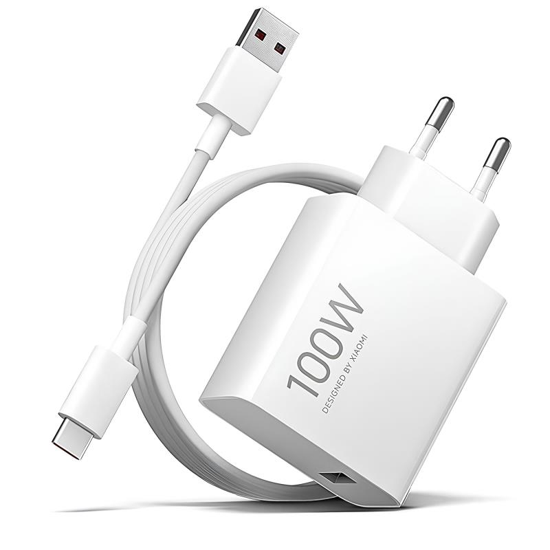 Φορτιστής Ταξιδίου Ταχείας Φόρτισης Xiaomi Combo με Έξοδο USB A 100W & Καλώδιο USB C 1m Λευκό