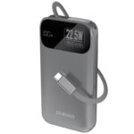 Φορτιστής Ανάγκης Dudao K31 22.5W 10000mAh PD QC με Ενσωματωμένο Retractable Καλώδιο Γκρι