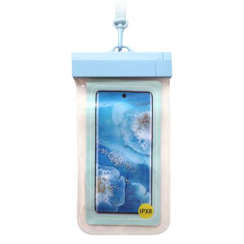 Waterproof Θήκη inos για Smartphones έως 6.9" Διάφανο-Γαλάζιο