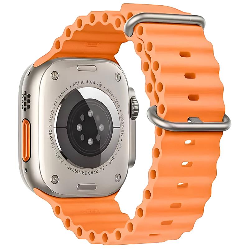 Λουράκι Σιλικόνης Ocean για Apple Watch 44/ 45/ 46/ 49mm Πορτοκαλί (Ασυσκεύαστο)