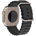 Λουράκι Σιλικόνης Ocean για Apple Watch 44/ 45/ 46/ 49mm Μαύρο (Ασυσκεύαστο)