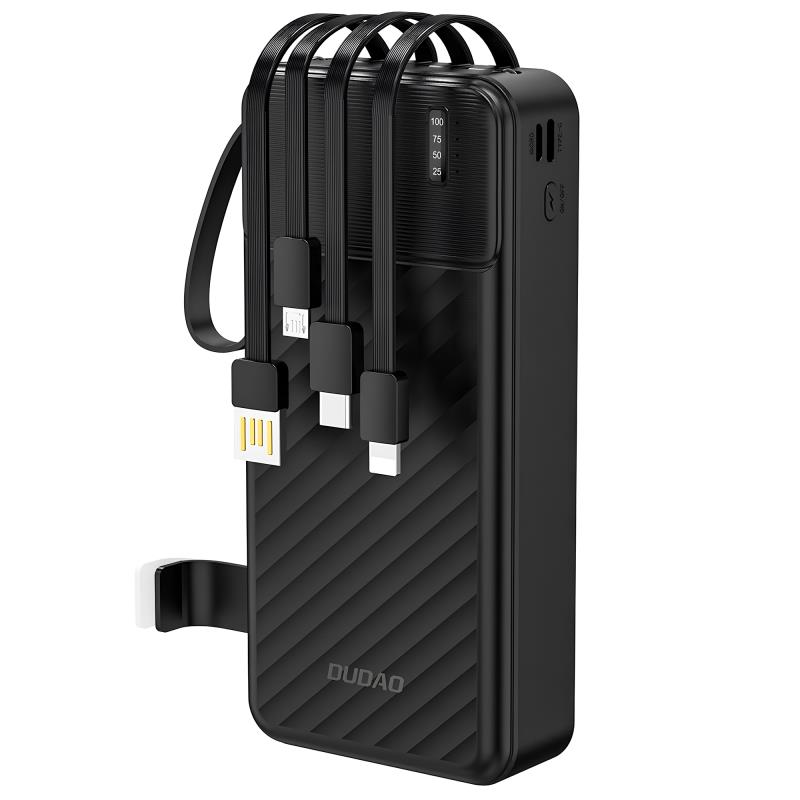 b7ce02394346463ba35894caec6f849e_original.jpg Φορτιστής Ανάγκης Dudao K11Pro 10W 20000mAh με 4 Ενσωματωμένα Καλώδια Μαύρο