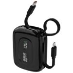 Φορτιστής Ανάγκης Dudao K32 22.5W 10000mAh με 2 Ενσωματωμένα Καλώδια Μαύρο