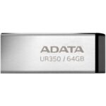 USB 3.2 Flash Disk Adata UR350 USB A 100MB/s 64GB Ασημί