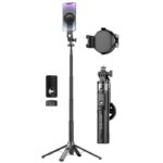 Ασύρματο Selfie Stick & Τρίποδο Blavec Aluminium Fusion P-06 με Τηλεχειριστήριο για Smartphones 1,34m Μαύρο