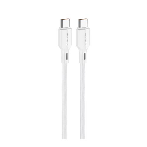 e4608ea6645443b7a7d9991b7a2ff941_500.jpg Καλώδιο Σύνδεσης USB 2.0 Foneng XS11 Braided USB C σε USB C 60W 1m Λευκό