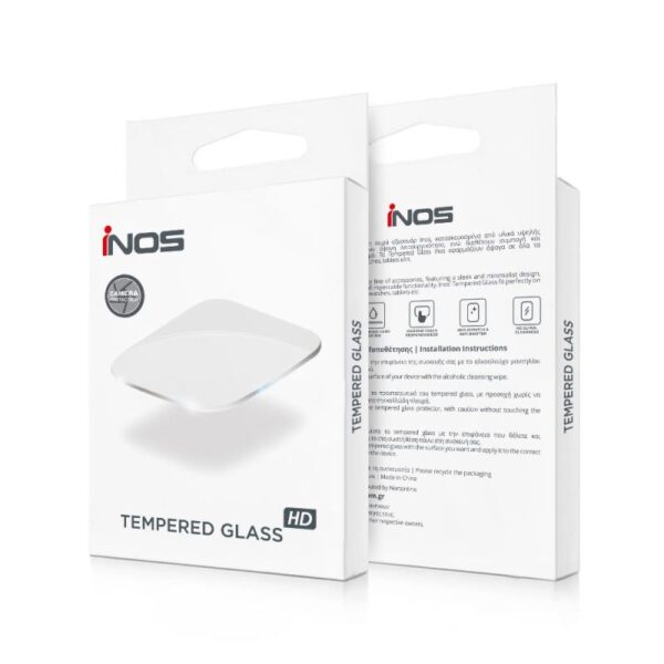 Tempered Glass Rings inos για Τζαμάκι Κάμερας Apple iPhone 14 Pro/ 14 Pro Max Μαύρο (1 σετ/ 3 τεμ.)