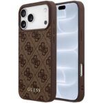 Θήκη TPU PC & Eco-Leather Guess Apple iPhone 18 Pro/ 17 Pro Hardcase Classic 4G Καφέ