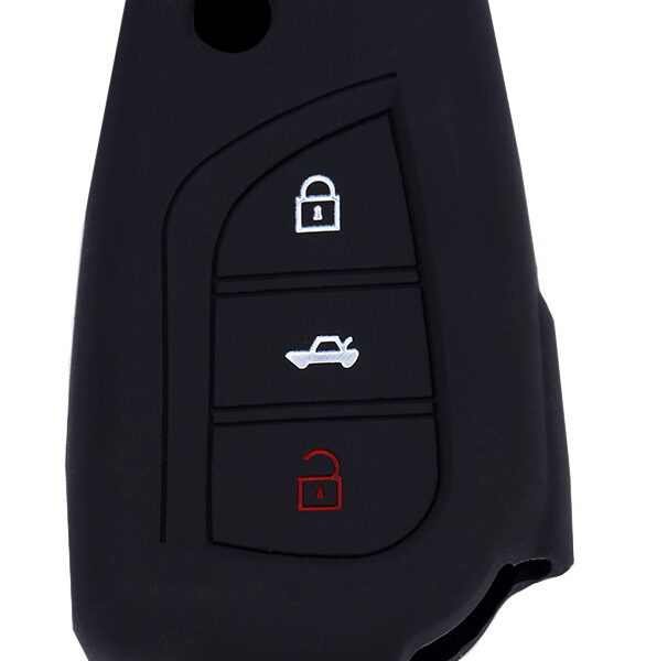 Θήκη κλειδιού για αυτοκίνητα Toyota 1015-01, εύκαμπτη, μαύρη