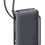 USAMS power bank CD228 με 2x καλώδια, 2x θύρες εξόδου, 10000mAh, 20W, γκρι