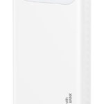 USAMS power bank CD249 με οθόνη, 3x θύρες εξόδου, 10000mAh, PD20W, λευκό